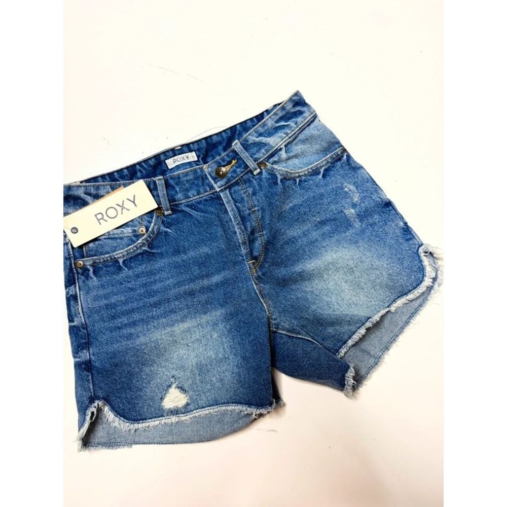 Roxy denim Jean shorts raw hem size 28